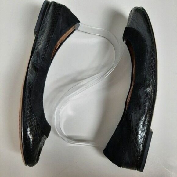 SAM EDELMAN Bina Ballet Flats Black Reptile Sz 6.5 M - Picture 9 of 12